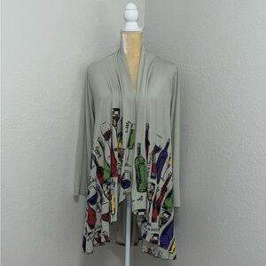 A WALK IN THE PARK Wineology Long Sleeve Kimono